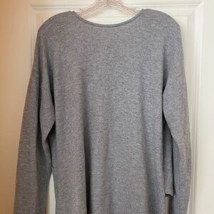 J. Crew gray crossed back sweater, L